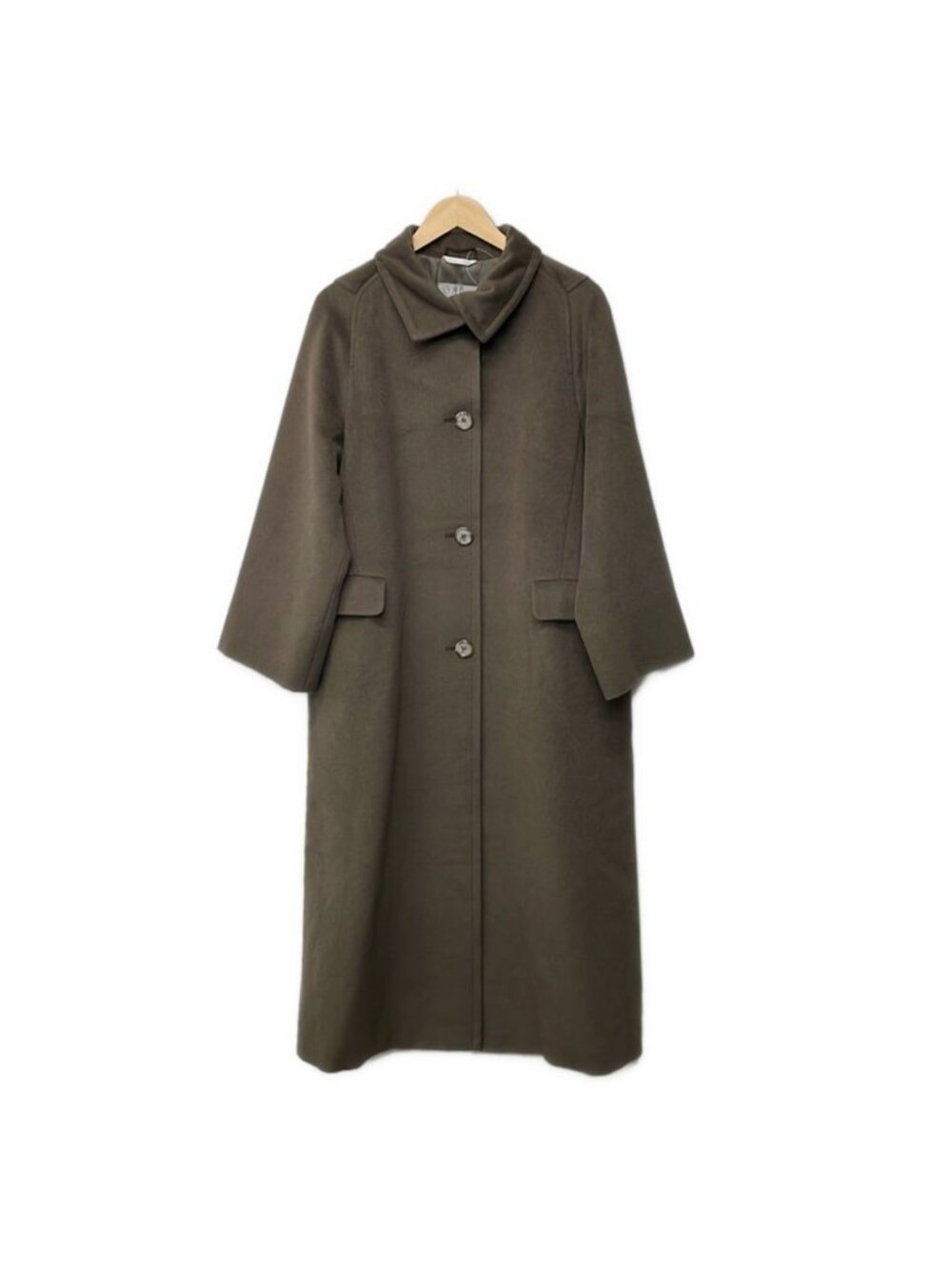 Max Mara Coat Gray Beige Long Sleeve Winter